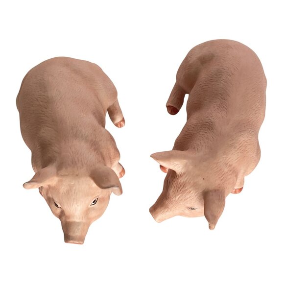 Royal Crown Porcelain Pig Figurines Set Of 2 Collectible Decorative Pieces - Picture 6 of 14